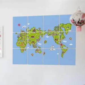 아트박스 꾸밈 ic914-멀티액자_어린이세계지도
