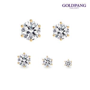 [골드팡] 14k 더블엑셀런트 큐빅 귀걸이