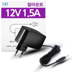 12V1.5A아답터 (ANY12150A-1) 월마운트 타입/가정용 AC-DC 직류 전원장치 파워 서플라이 18W /12V 1.5A