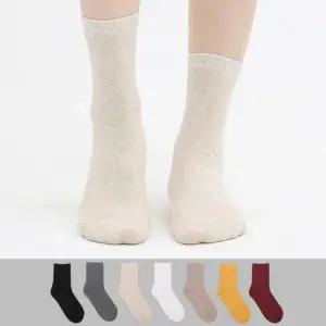 [무료배송] 여성 무지 중목 양말 10켤레 베이직 패션양말 학생 사계절 여자 국산 면