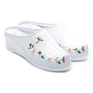 4.5cm 한복슬리퍼 중굽 꽃자수 한복신발 폐백 결혼식 웨딩슬리퍼 - 매화중숙