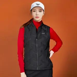 PGR골프 파크골프웨어 여성 덕다운 경량 패딩조끼 GW-436 블랙 베스트