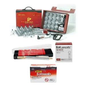 한솔부항기 19컵 + DE스텐채혈기 + FA란셋30G + FA이올스왑 50매