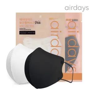 에어데이즈 KF94 마스크 중형와이드 50매 / 화이트 블랙