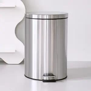 스텐 페달 휴지통 쓰레기통 심플 깔끔한 무소음 다양한 사이즈