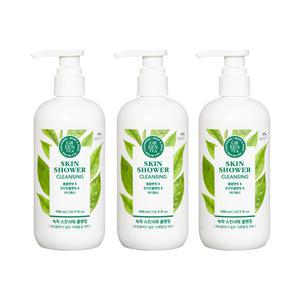 꽃을든남자 스킨샤워 클렌징 500ml 녹차 3개