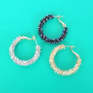 [쥬아나윤] 프리미엄 스와로브스키 원터치 링귀걸이