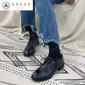 [기타][애슬릿] 라운드 옥스포드 레이스업 여성 로퍼 2cm