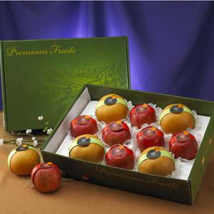 프리미엄과일 사과+배 혼합세트 5.5kg(특대 사과6+배4과내외)/실크보자기 선물포장/홍삼/