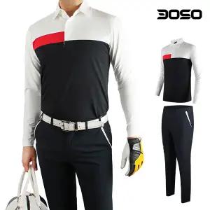 골프코디 남성 봄/가을 골프티셔츠+골프바지 세트/KSFB