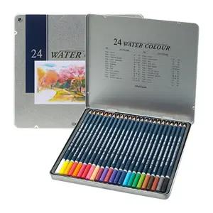 문화연필 전문가용 수채화색연필 워터칼라 수채색연필 24색