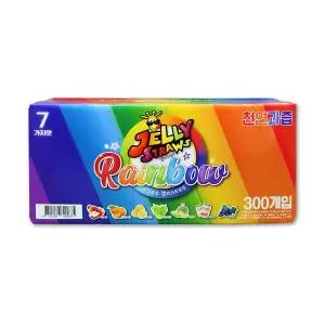 [젤리스트로우]7가지맛 (300개 내외) / 27년 1월 /사과/메론/오렌지/요구르트/레몬/포도/청포도