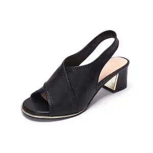 [하프클럽/무크]엠.무크 글로리아 스판 릴렉스 샌들 블랙 516323502UA