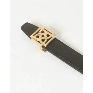 [롯데백화점]닥스 액세서리 LL[선물포장/쇼핑백동봉][여성벨트]블랙 4D 골드 버클 후크 벨트 DBBE4E778