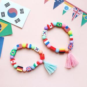 [도토리클래스]세계여러나라 만국기 팔찌 10set