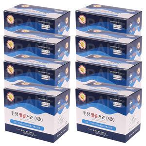 한강 멸균거즈 3호 7.5cm*7.5cm 8겹 5매 20포 8박스