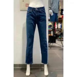 [클라이드앤](김해점)[클라이드 frank stone] 여성 밴딩 테이퍼드 다크블루데님 FNIDP843F