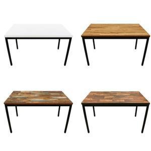 [자르파라]저렴한 식당 매장용 튼튼한 철제 4인 식탁(120cm 13종 나무무늬) 다인용 일자 34평 긴