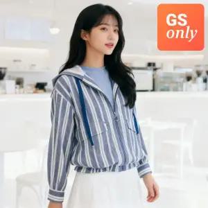 TAGME 린넨 스트라이프 후드 점퍼 4종 택1