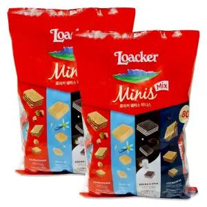 로아커 웨하스 미니스 80입 X 2봉 수입과자/미니웨하스