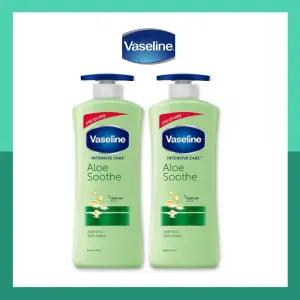 (2개) 바세린 바디로션 인텐시브케어 알로에 수드 로션 600ml