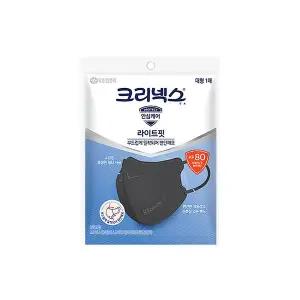 [크리넥스] KF80 라이트핏 마스크 블랙 대형 50P