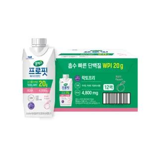 [소비기한 임박] 셀렉스 프로핏 웨이프로틴, 복숭아, 330ml, 12개