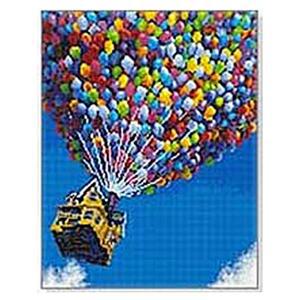 DIY 보석십자수 큐빅아트 풍경시리즈 큐빅십자수 풍선과 업 집 40X50 비즈십자수 보석비즈