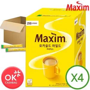 [동서식품]맥심 모카골드 마일드 커피믹스 250T X4개 (1박스) /일반용or선물세트 랜덤발송