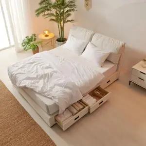 라비스 아쿠아패브릭 수납형 호텔식 킹침대 프레임-착불