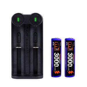 18650 배터리 2개 2구 충전기 세트 C타입 3000mAh 몬스터파워