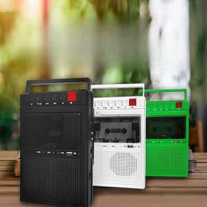 레코더플레이어 오디오 블랙 상품 QFX RETRO-39 테이프 USB