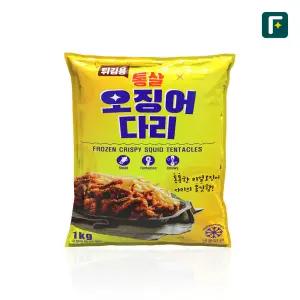 펀쿡 튀김용 통살 오징어다리 튀김 1kg 오징어 튀김 가라아게 대용량 업소용 에어프라이어