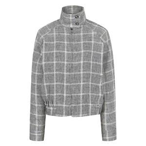 (레코브) 체크 린넨 집업 자켓(LK61C5JK513X)