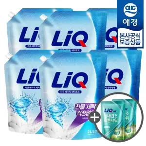 리큐 베이직 세탁세제 리필 2L x6개 (+ 세제 200ml x2개 증정)