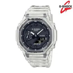 [롯데백화점]지샥 지얄오크 2100 투명 스켈레톤 캐쥬얼 손목시계 GA-2100SKE-7ADR