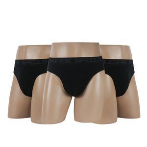 스페클로 남성 면스판 삼각팬티 블랙 에디션 브리프 3매세트