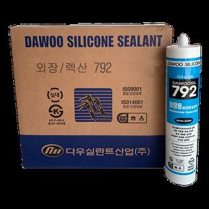 다우실란트 외장용 실리콘 792 박스(25개) 다우실리콘 외부용 판넬 창호 알루미늄 커튼월 방수 조인