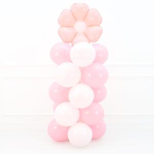 데이지 파스텔 핑크 풍선 기둥 스탠드 세트 장식