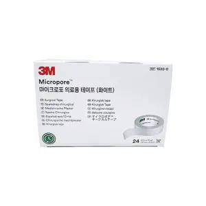 3M 종이반창고 마이크로포 흰색 백색 1530-0 24롤