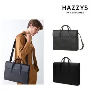 [롯데백화점]헤지스ACC [취업선물] 블랙 로고배색 가죽 서류가방 HJBA5F411BK