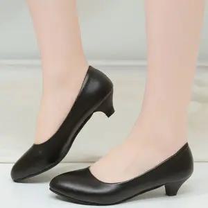 ONM 블랙 면접 발편한 펌프스 구두 데일리 힐 정장 3cm