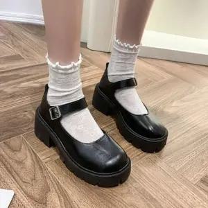 ONM 통굽로퍼 펌프스 워커힐 스트랩 여성구두 LK-PM1