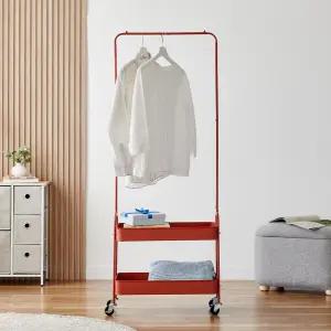 [모던하우스(가구)] 모던하우스 데일리 컬러플 트롤리행거 W600 브릭오렌지 CF0624045