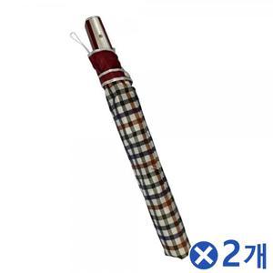체크무늬 2단 자동우산 색상랜덤발송 여름철필수품