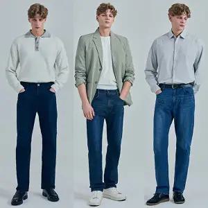 [뱅뱅]24FW 남성 가을 라이크라 스트레이트 데님 3종