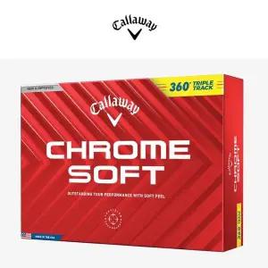 [캘러웨이][한국캘러웨이골프] 2024 크롬소프트 360 트리플트랙 옐로우 12구 골프공 골프볼 3피스
