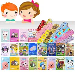 키즈밴드 20매입 대일밴드 일회용 반창고 상처 뽀로로 방수 상처 고탄력 캐치티니핑 뽀로로 마이멜로디