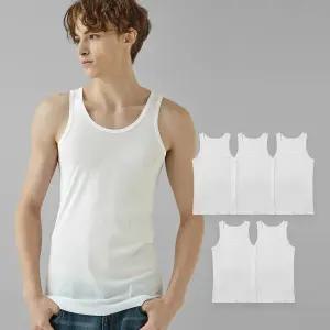 [BYC 본사] 에어로쉬 5매입 런닝 OEW0005 / 백색 민소매 런닝 5매입 -알뜰한 구매