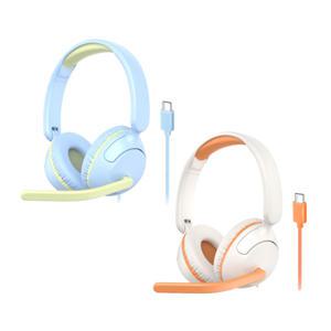 인강 C타입 유선헤드셋 마이크 헤드폰 / 노트북 PC 태블릿 핸드폰 어학용 온라인학습 초등학생 청력보호